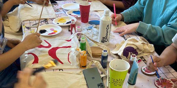 Fresh Start Festival Craft &amp; Create Session with Residence Life - Tote bag and coaster painting