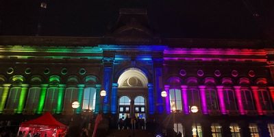 LGBTQ lights @ Light Night 2022 Leeds City Museum